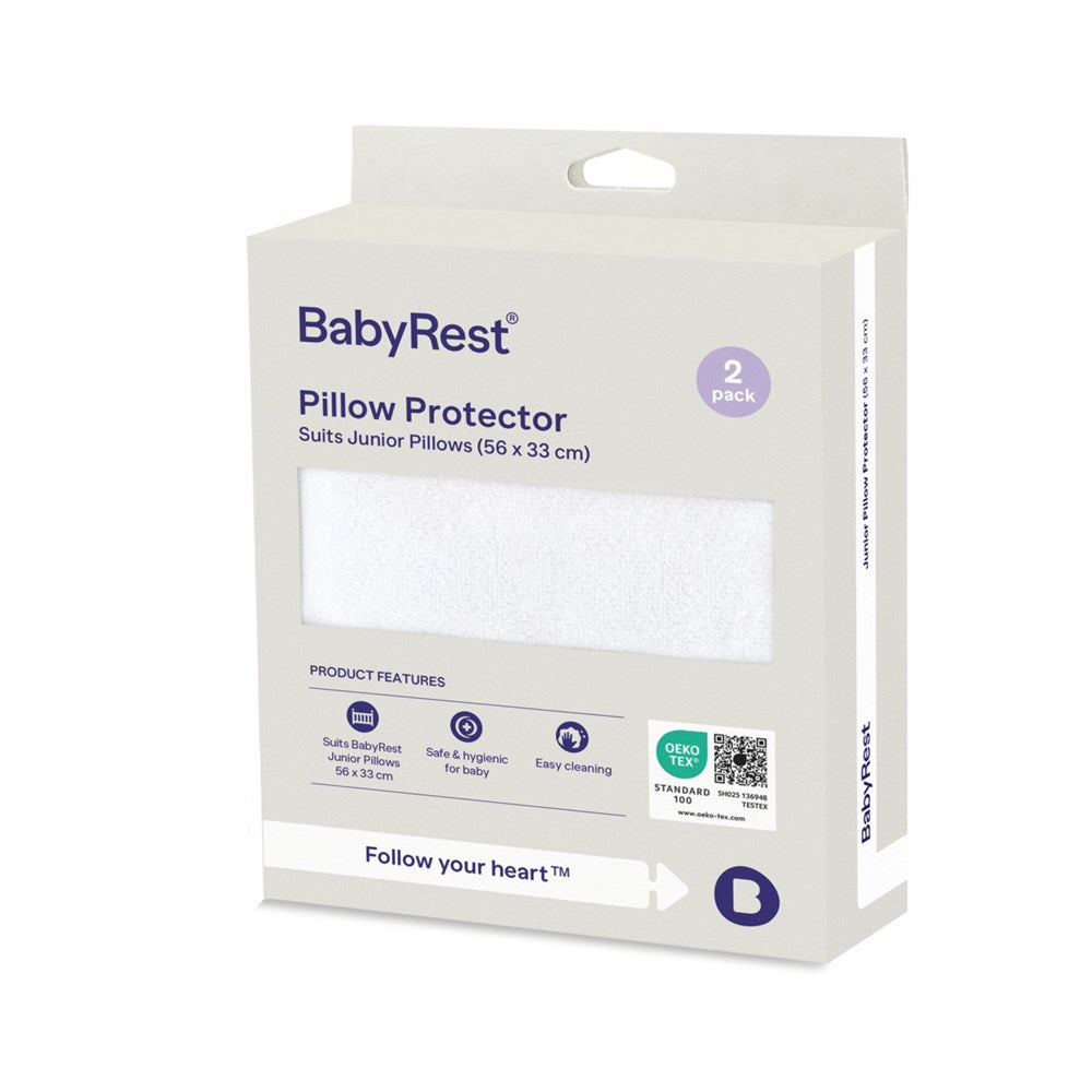 BabyRest Junior Pillow Protector, 2pcs, White