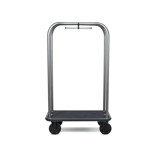 Ascolia Luggage Cart ETNA 900 with Sand Woven Vinyl, Titanium Finish