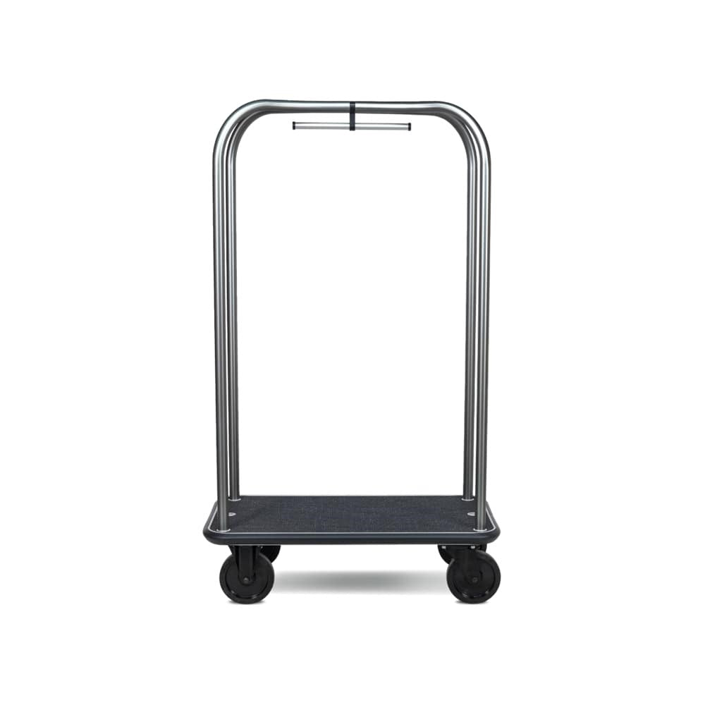 Ascolia Luggage Cart ETNA 900 with Sand Woven Vinyl, Titanium Finish