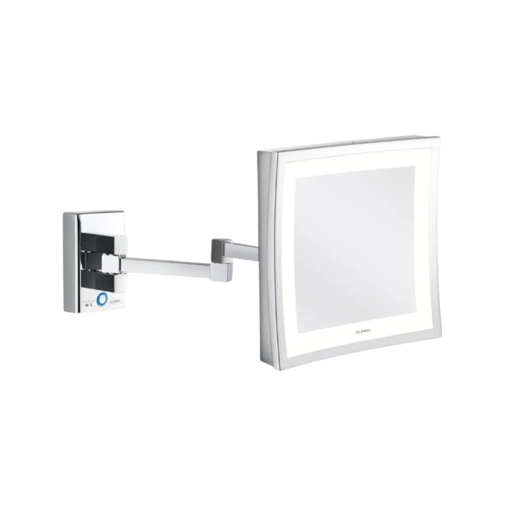 Aliseo Wall-Mounted Mirror Cubik, LED, 3X, 215mm, Chrome