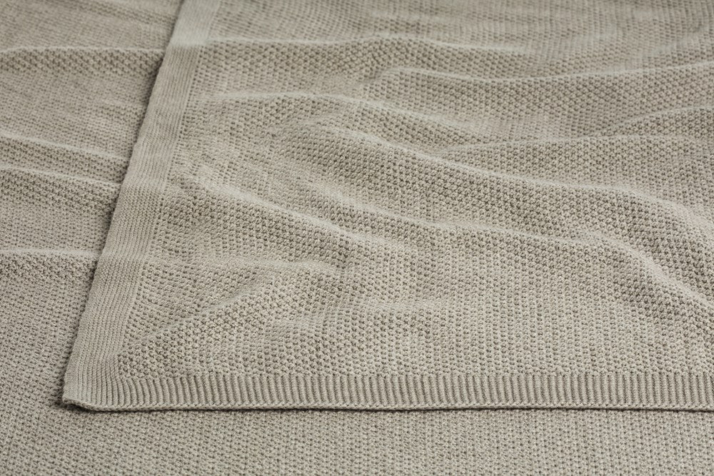 Bemboka Blanket Soft Cotton, Moss Stitch, Queen/King, Wheat
