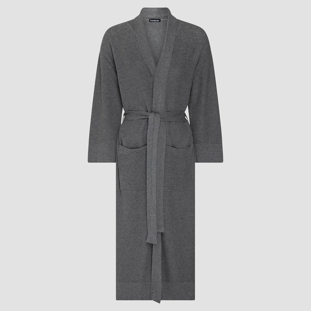 Bemboka Bathrobe, L-XL, 100% Combed Cotton, Grey