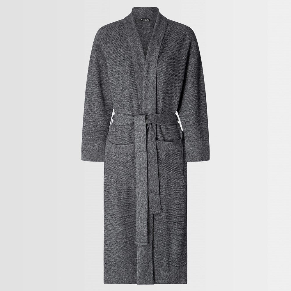 Bemboka Bathrobe, L-XL, 100% Combed Cotton, Grey Marl