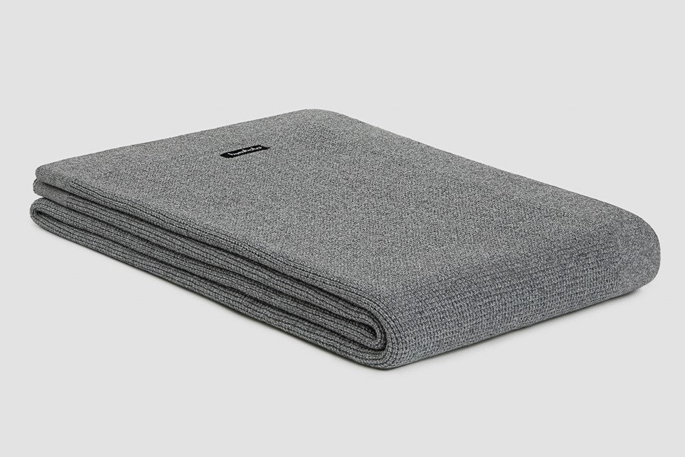 Bemboka Throw Soft Cotton, Small Box Knit, Queen, Dove Marl