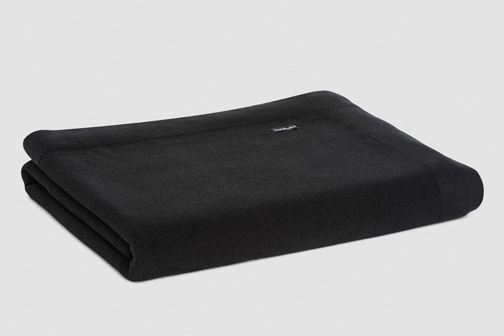 Bemboka Throw Soft Cotton, Trieste Knit, Queen, Black