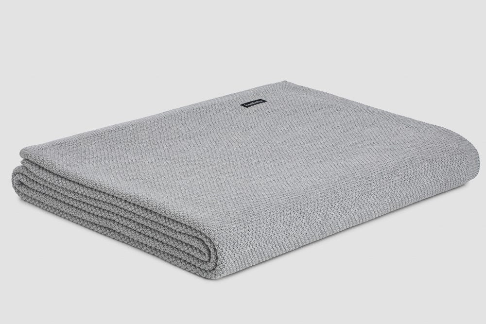 Bemboka Blanket Soft Cotton, Moss Stitch, King Single, Dove