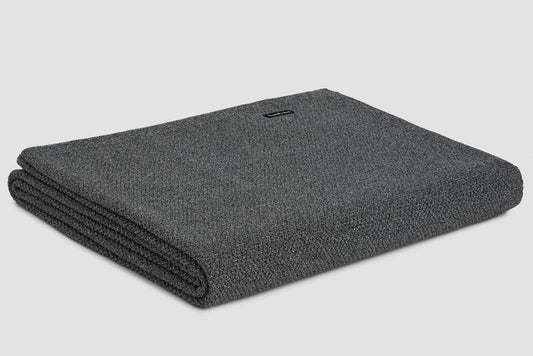 Bemboka Blanket Soft Cotton, Moss Stitch, King Single, Grey Marl