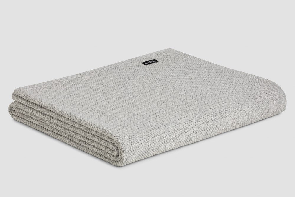 Bemboka Blanket Soft Cotton, Moss Stitch, King Single, Oyster