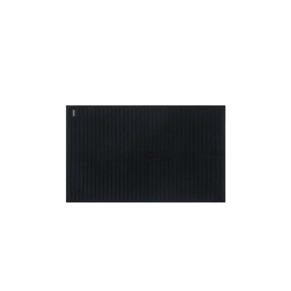 Bemboka Bath Mat, Rib Weave, 100% Cotton, 1200gsm, Black