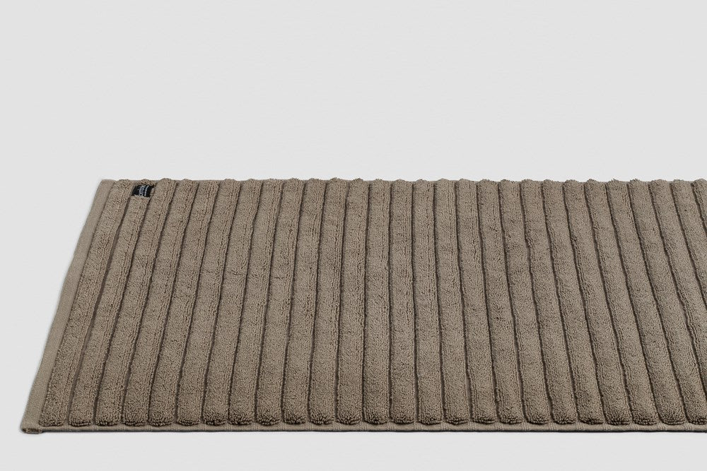 Bemboka Long Bath Mat, Rib Weave, 100% Cotton, 1200gsm, Mocha