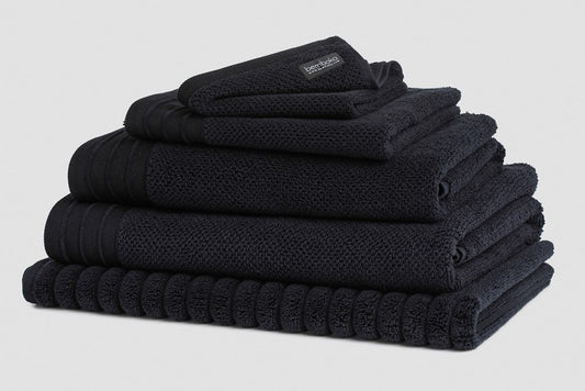 Bemboka Bath Towel, Jacquard Weave, 100% Cotton, 650gsm, Black