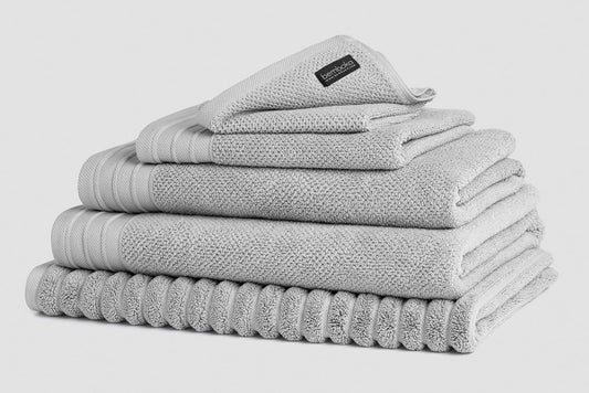 Bemboka Bath Towel, Jacquard Weave, 100% Cotton, 650gsm, Dove