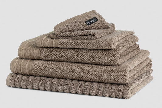Bemboka Bath Towel, Jacquard Weave, 100% Cotton, 650gsm, Mocha