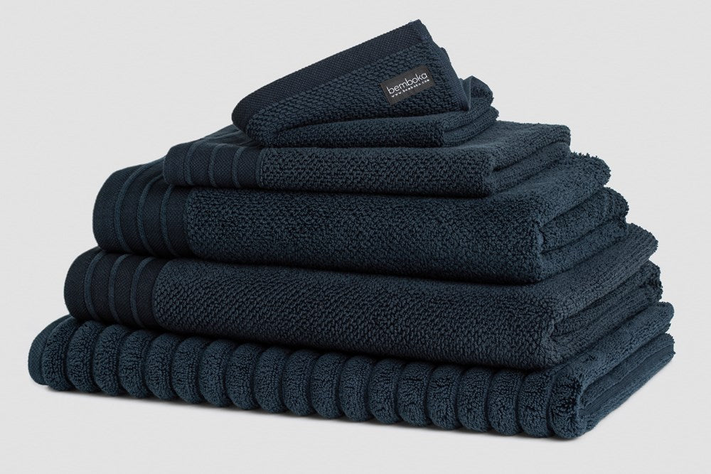 Bemboka Face Washer, Jacquard Weave, 100% Cotton, 650gsm, Ink