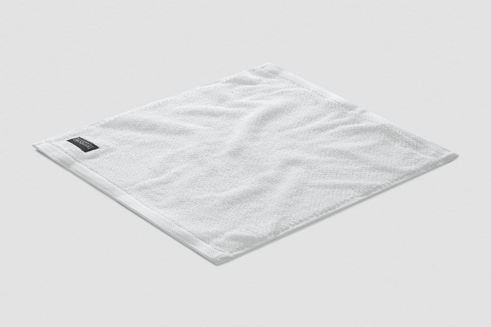 Bemboka Face Washer, Jacquard Weave, 100% Cotton, 650gsm, White