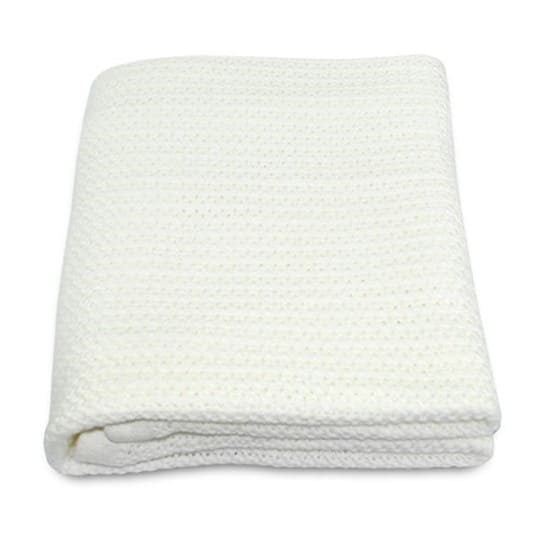 Babyhood Cot Thermal Blanket, 100% Cotton, White
