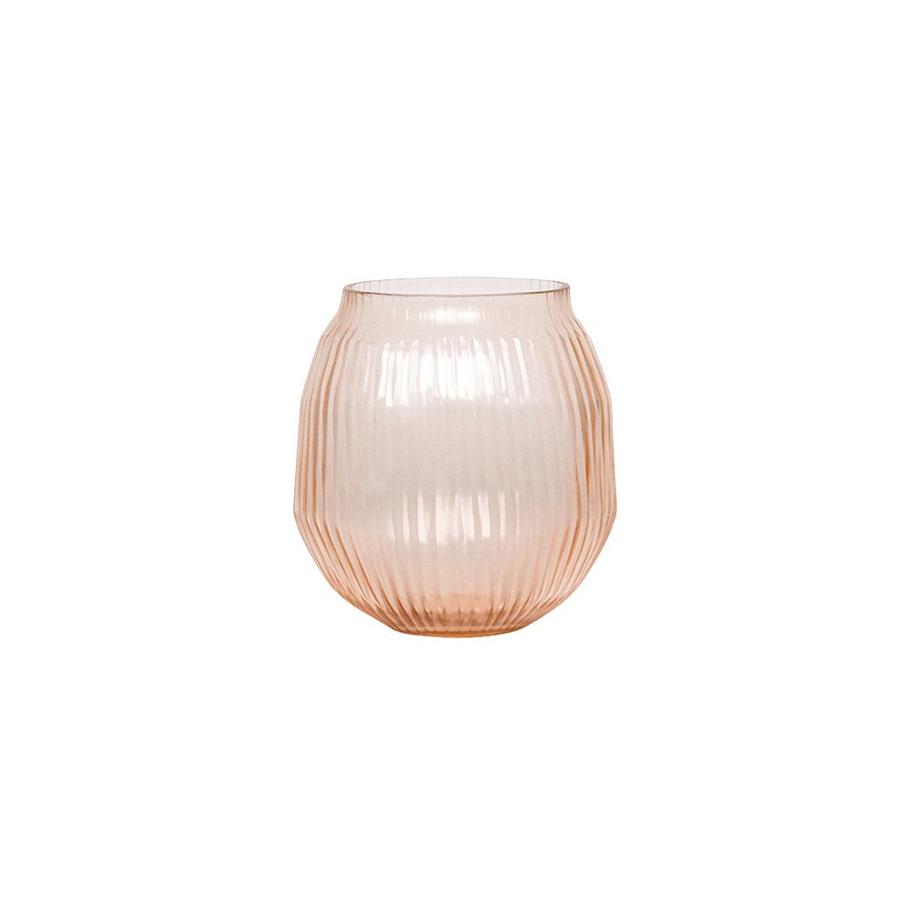 Bisonhome Cut Glass Vase Brian Tunks, Small 190mm, Peach