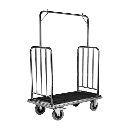 Wagen Luggage Trolley 4-Star with Garment Rail, Stainless Steel