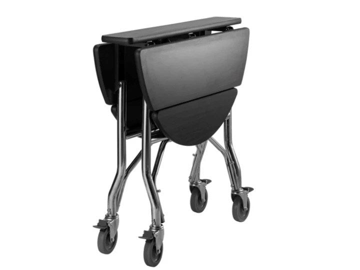Wagen Folding Room Service Table IRD, with Wheels, 4-Fold, Black