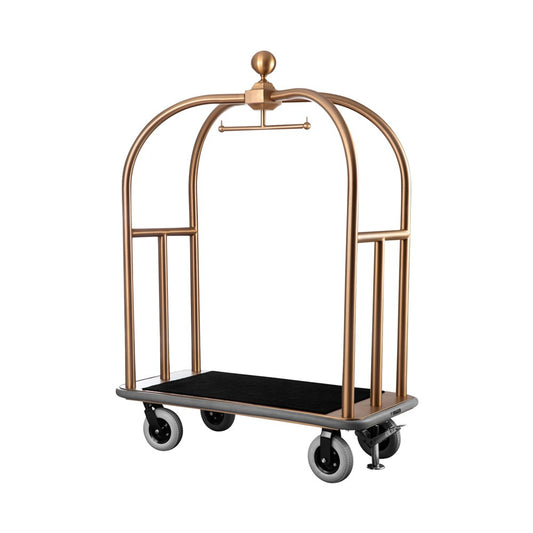 Wagen Bellboy Trolley 5-Star, Large, Stainless Steel, Gold Finish