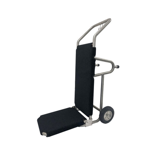 Wagen Porters Luggage Trolley 5-Star, Stainless Steel, Black