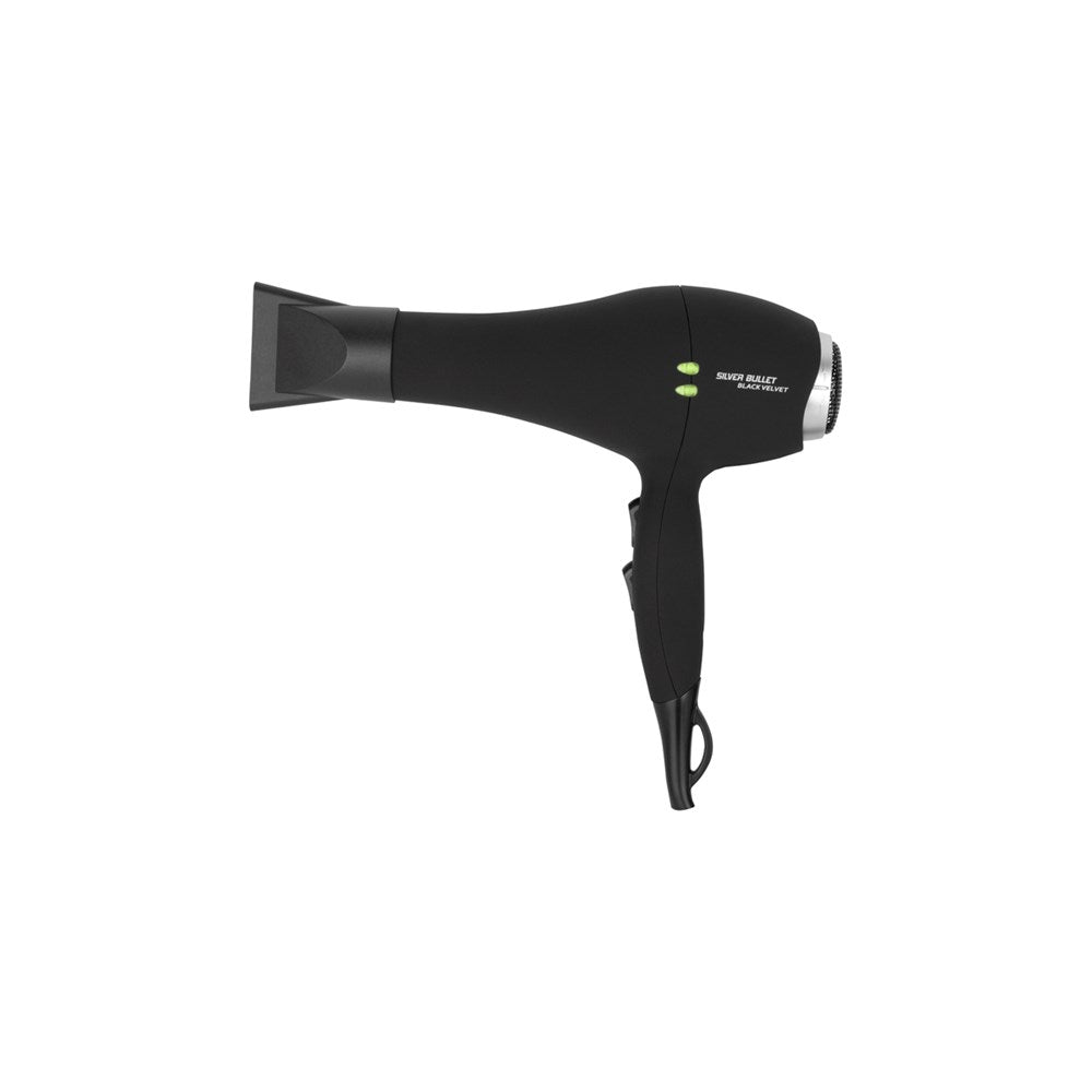Silver Bullet Hair Dryer Black Velvet, 2000W, AC Motor, Long Cord