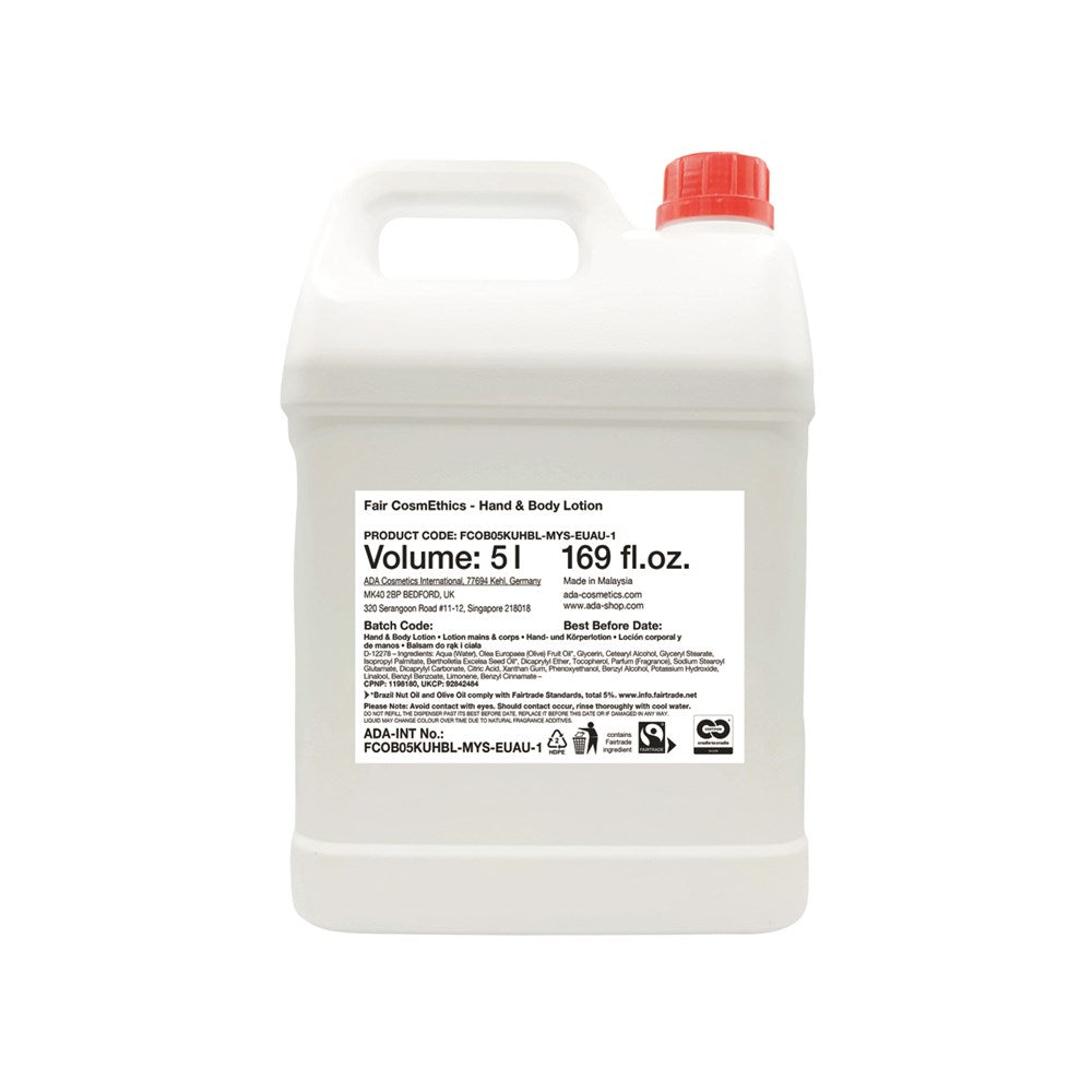 FAIR CosmEthics Hand & Body Lotion Bulk Refill, 5L