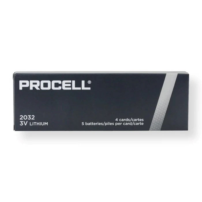 Procell Coin Battery CR2032, 3V Lithium, 4 Packs of 5pcs