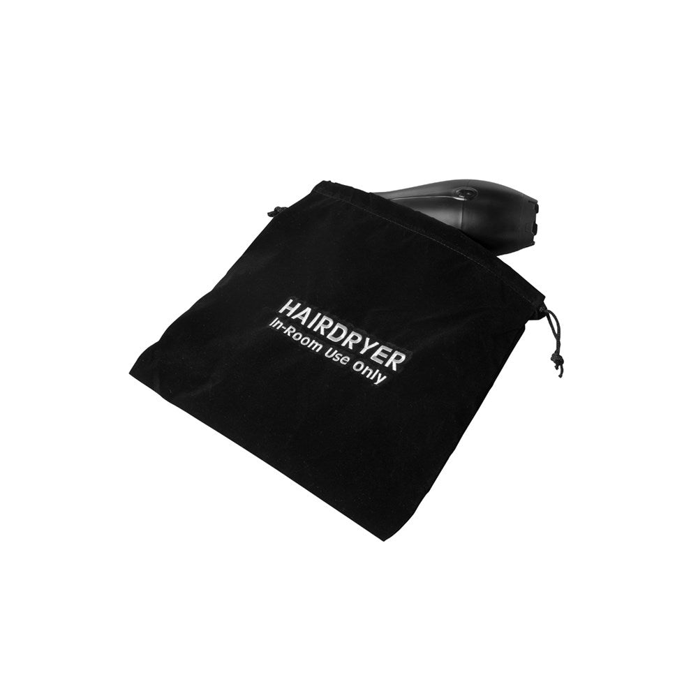 JVD Hair Dryer Bag, Velvet, Black