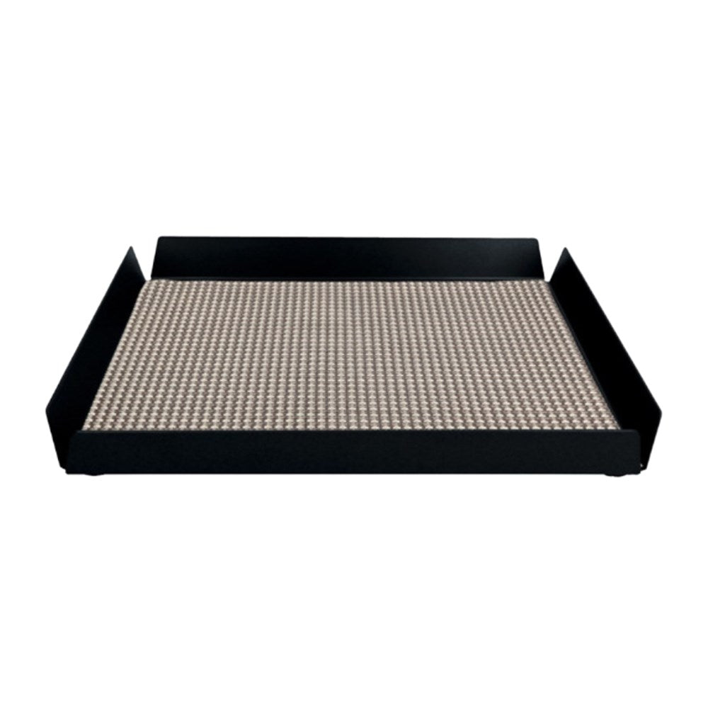 JVD Service Tray Alux, Large, Matt Olive Mat, Anthracite Black Finish