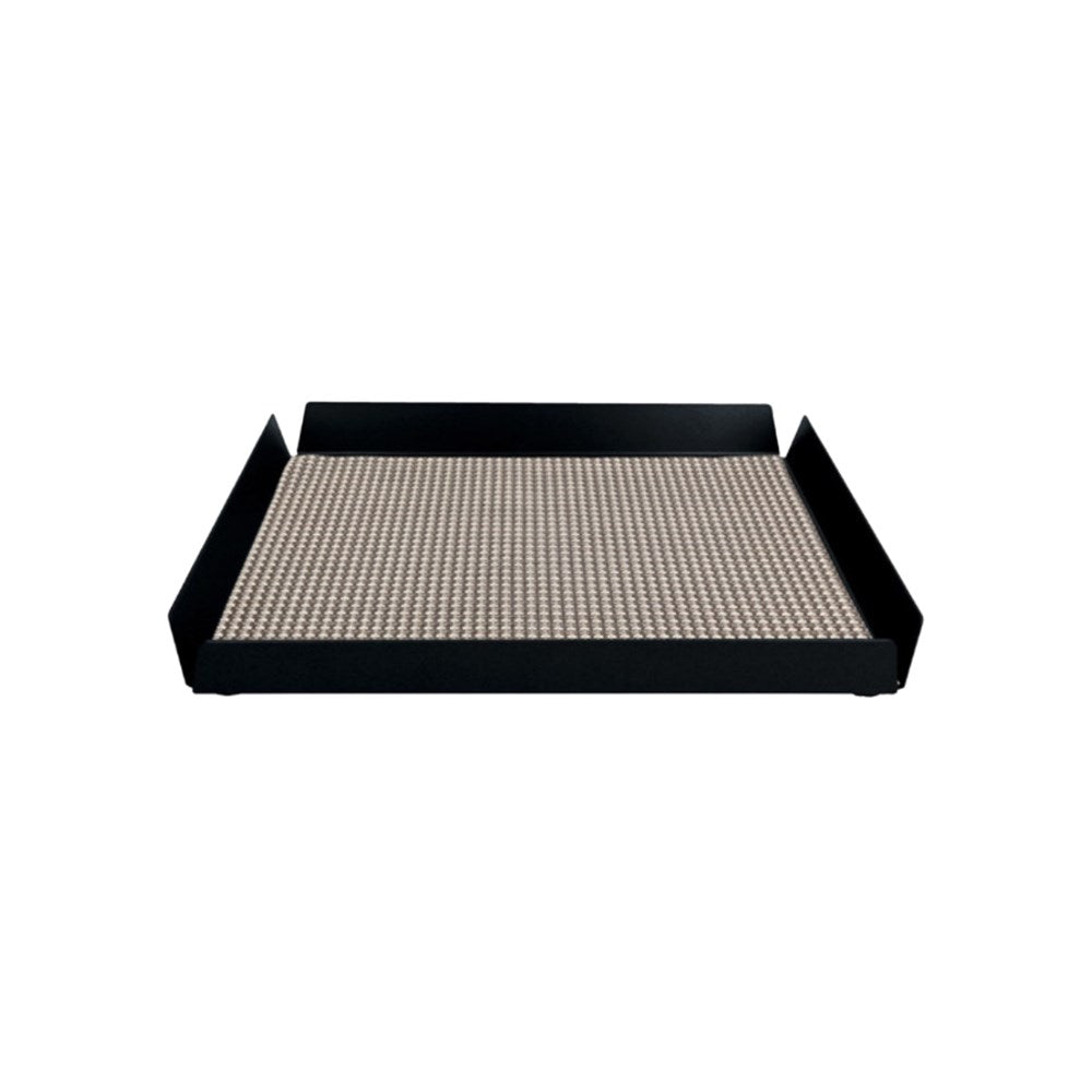 JVD Service Tray Alux, Small, Matt Olive Mat, Anthracite Black Finish