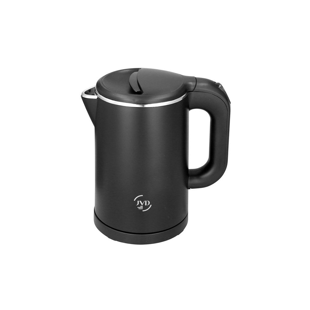 JVD Kettle Azure, 0.8L, Double Wall, 1000W, Matt Black