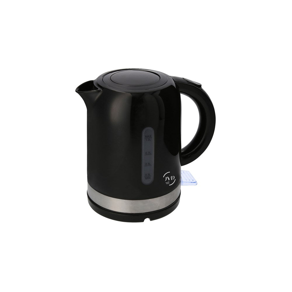 JVD Kettle Soho, 1L, Single Wall, 1500W, Black