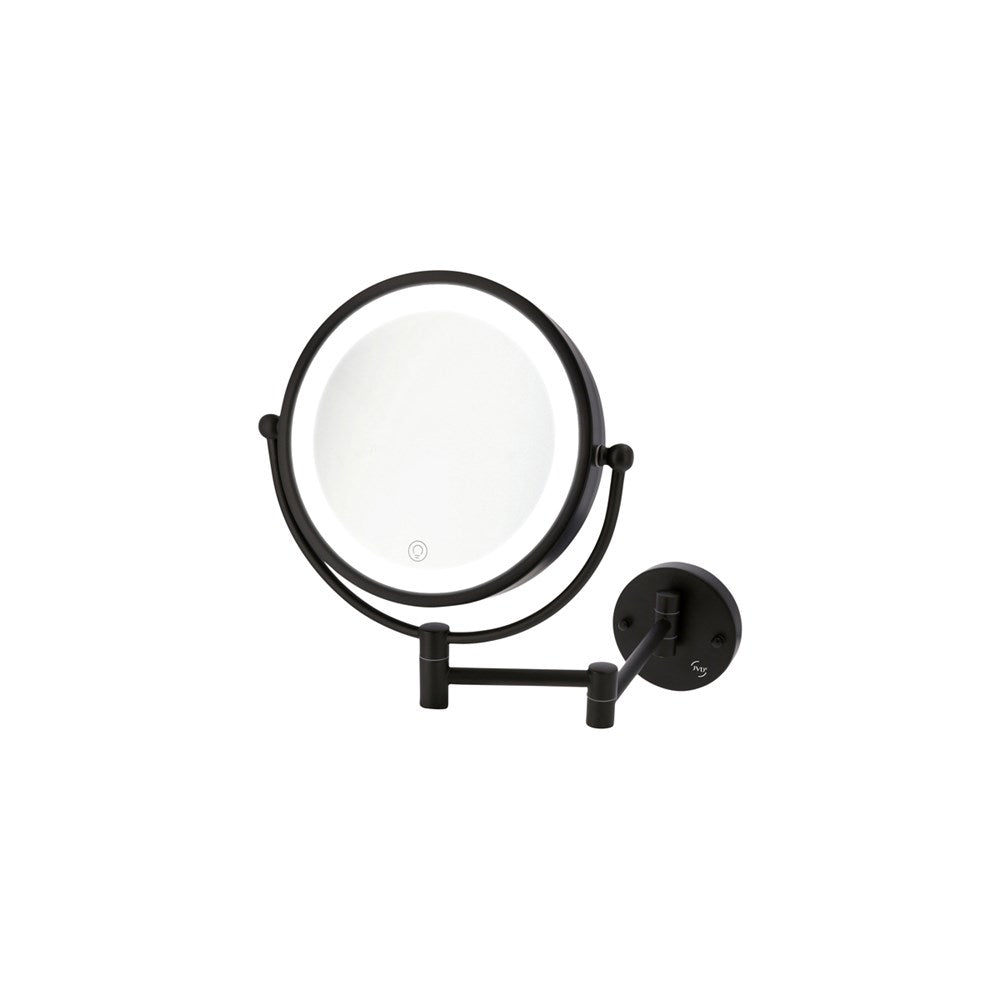 JVD Wall-Mounted Mirror Evoque, LED, 1X/3X, 200mm, Matt Black
