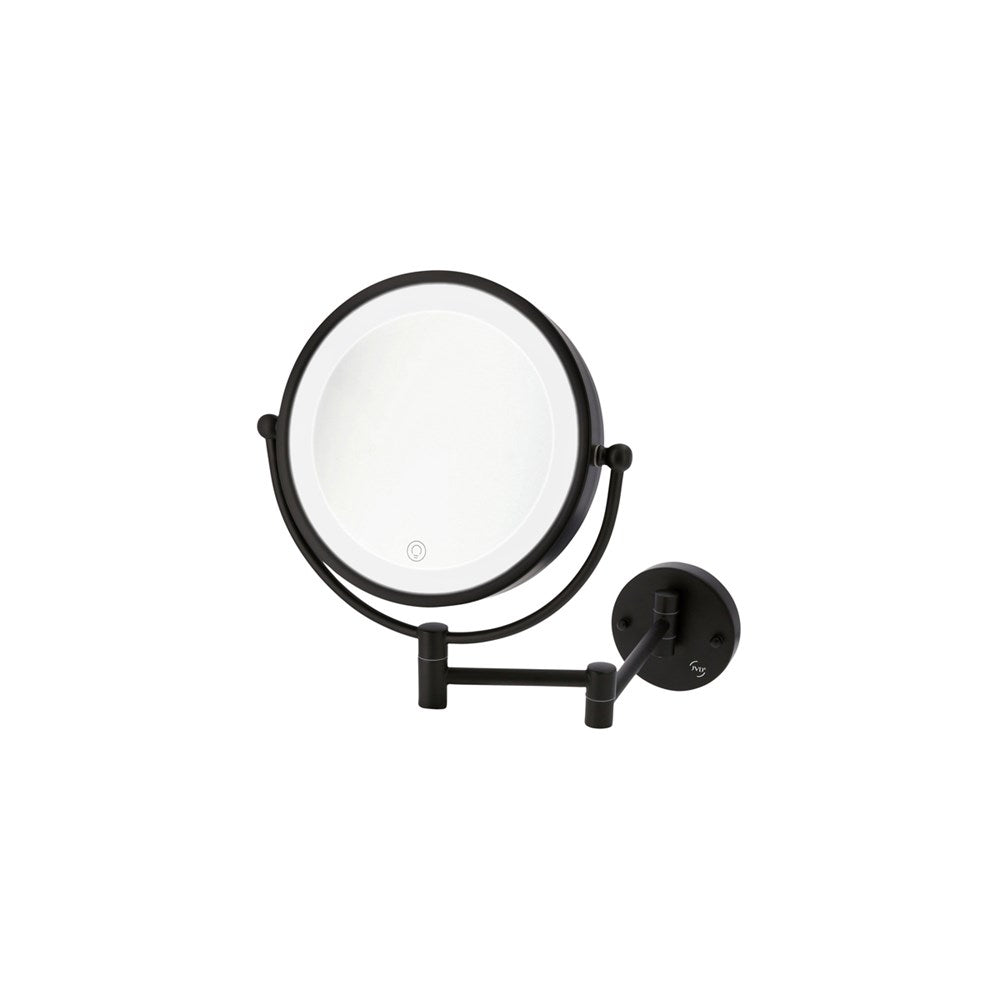 JVD Wall-Mounted Mirror Evoque, LED, 1X/3X, 200mm, Matt Black