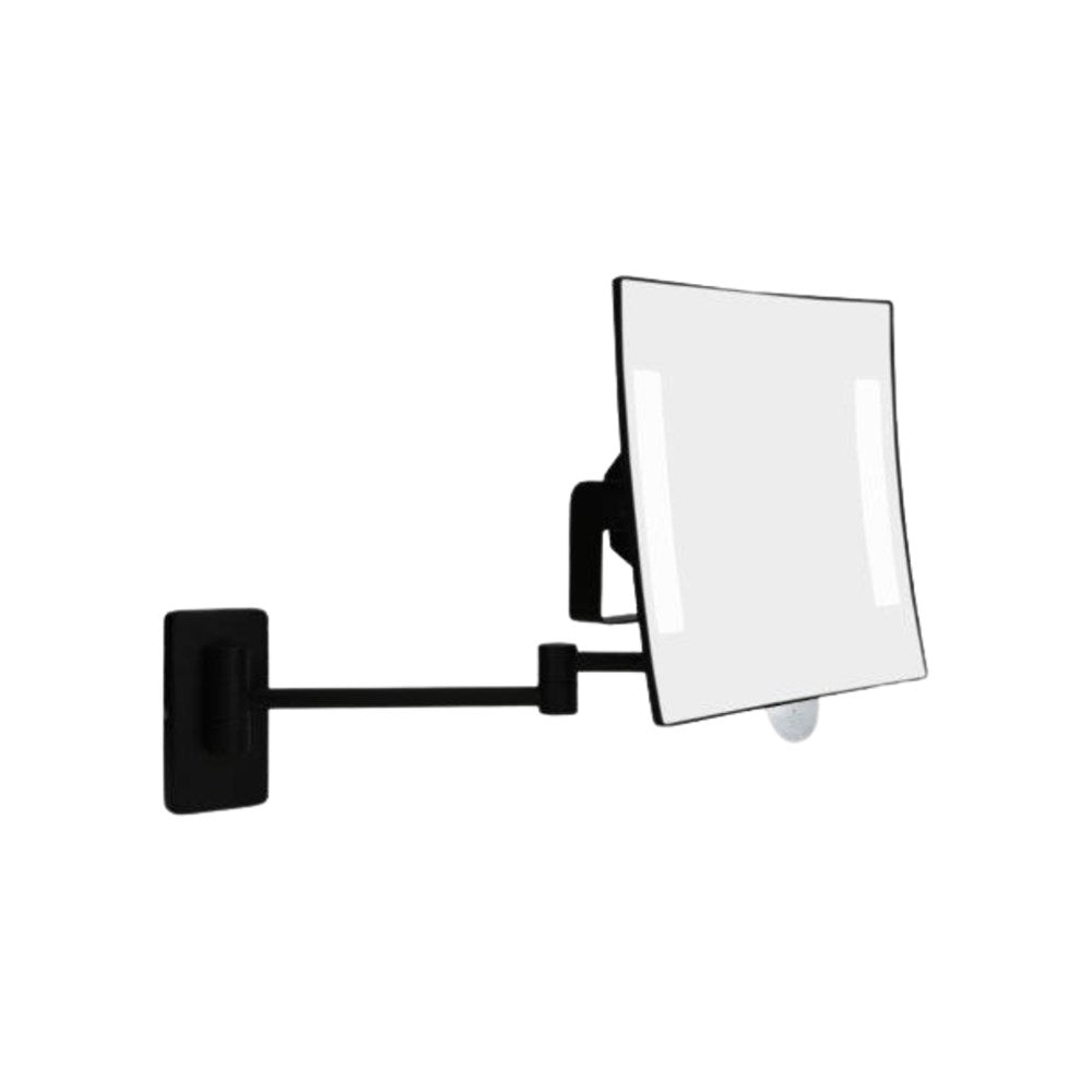JVD Wall-Mounted Mirror Galaxy, LED, 3X, Square, 200mm, Black