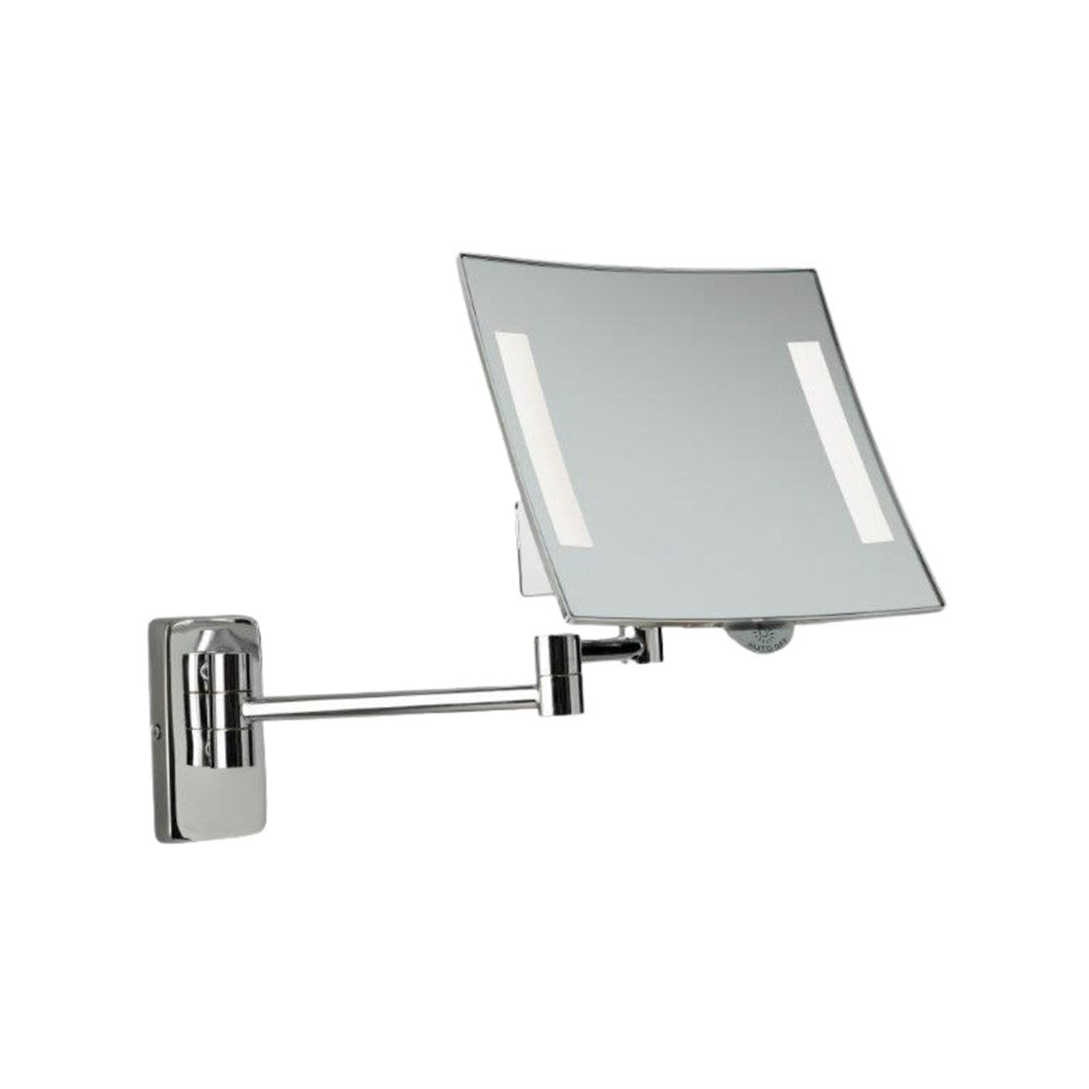 JVD Wall-Mounted Mirror Galaxy, LED, 3X, Square, 200mm, Chrome
