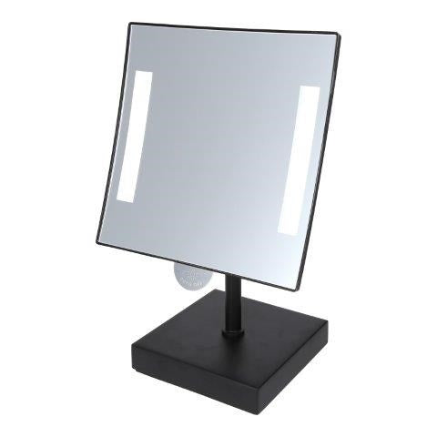 JVD Desktop Mirror Galaxy, LED, 3X, Square, 200mm, Black