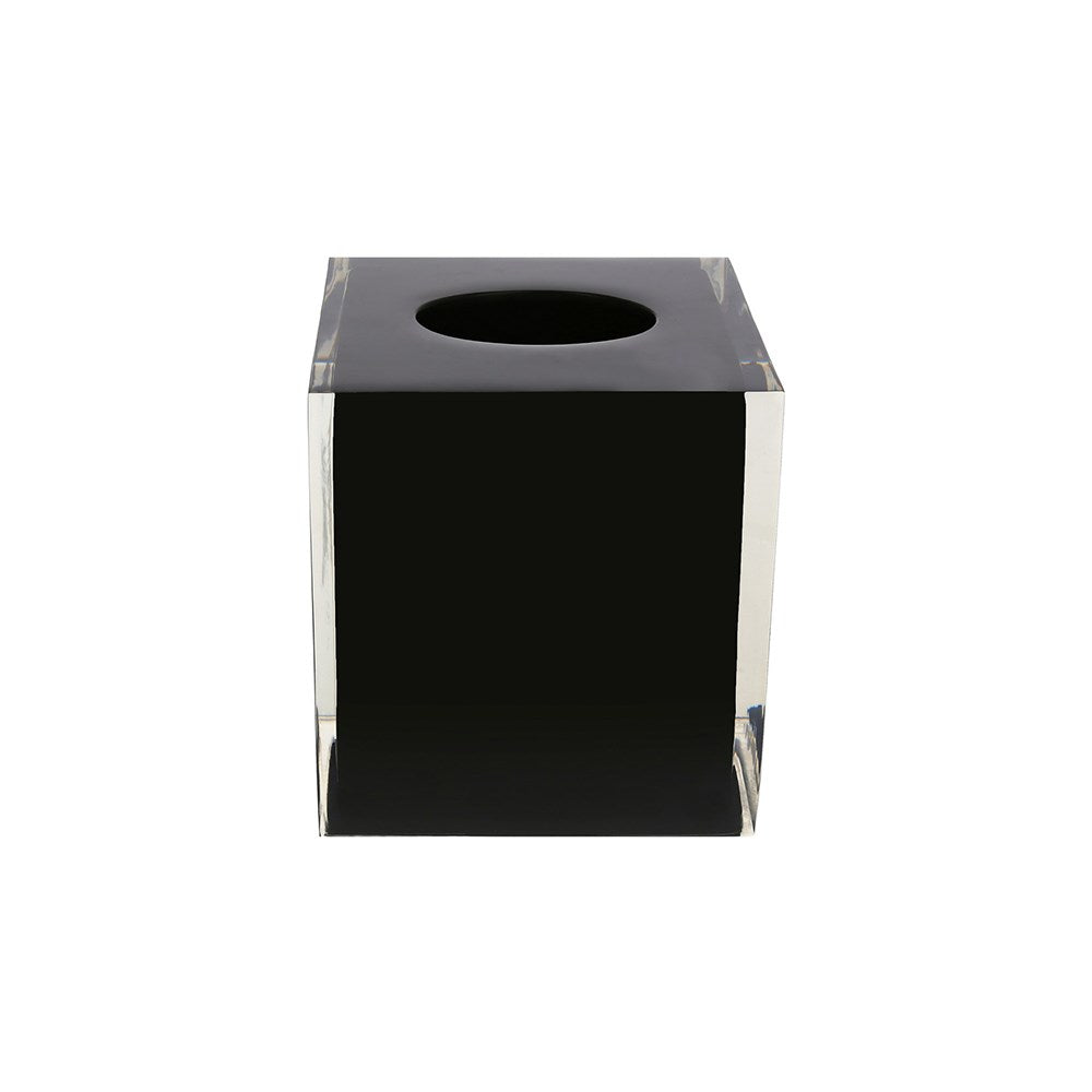 JVD Tissue Box Paris, Square, Black Translucent Finish