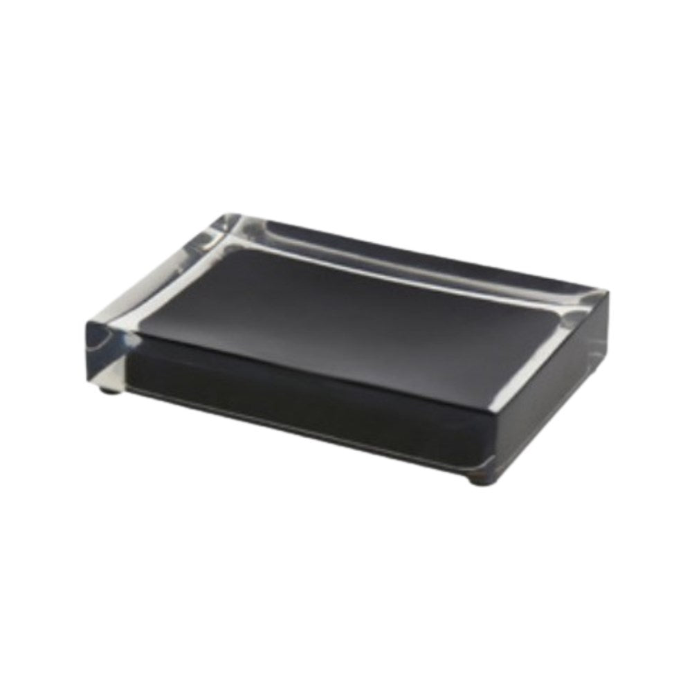 JVD Soap Dish Paris, Rectangle, Black Translucent Finish