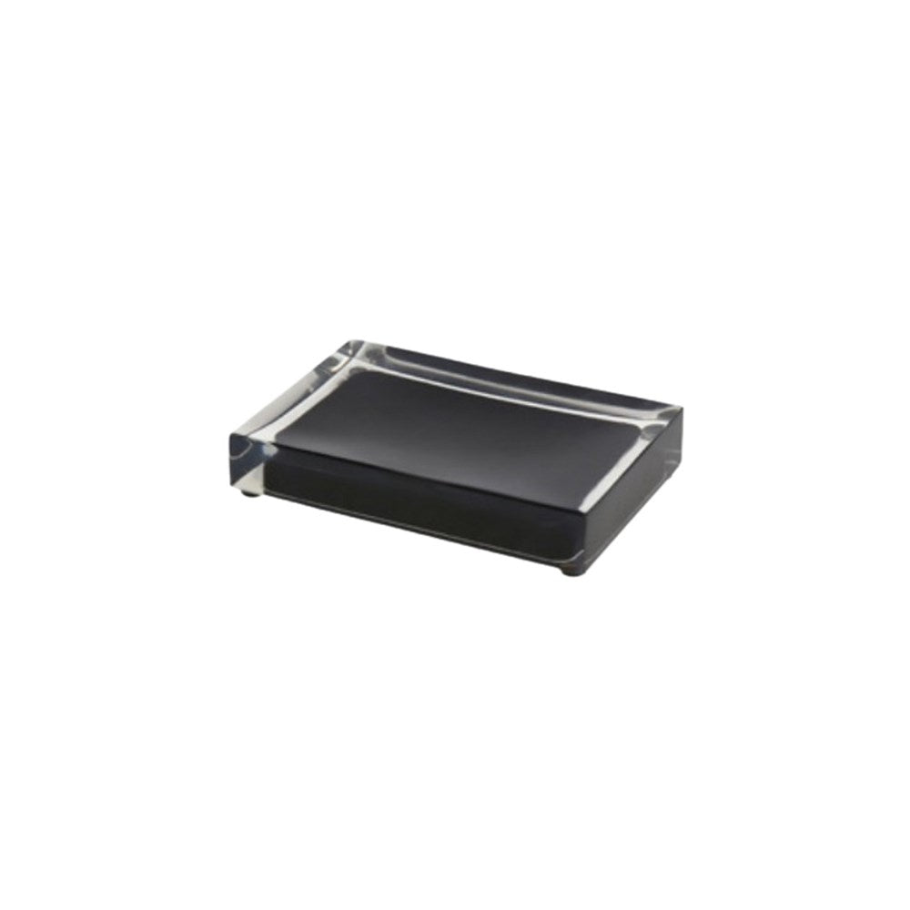 JVD Soap Dish Paris, Rectangle, Black Translucent Finish