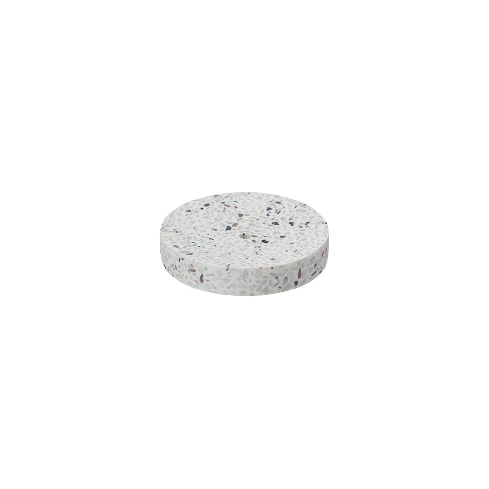 JVD Soap Dish Terrazzo, Round, Colourful Stone