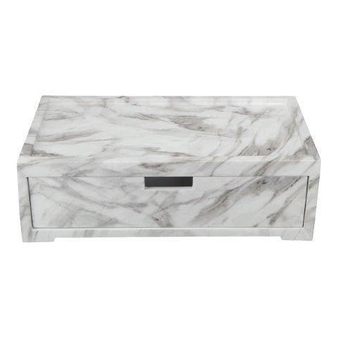 JVD Amenity Drawer Carrara, White Marble Finish
