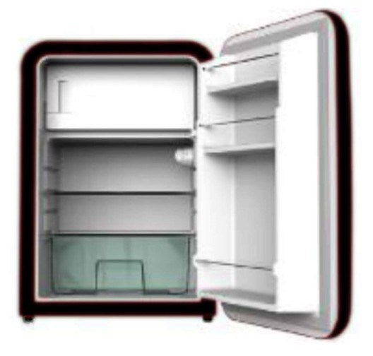 JVD Minibar Stylux, 90L Chiller, 16L Freezer, Matt Black