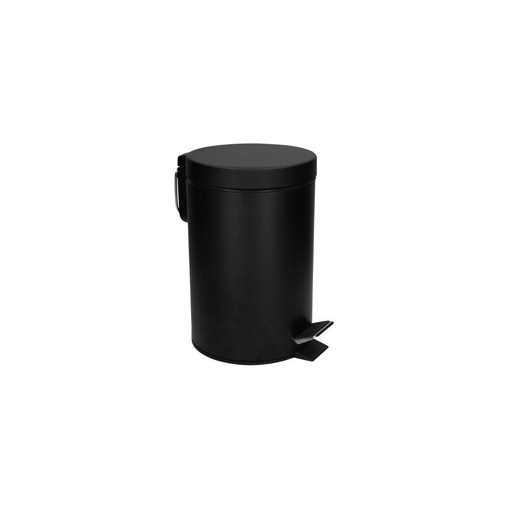 JVD Pedal Bin Chester, 3L, Round, Matt Black