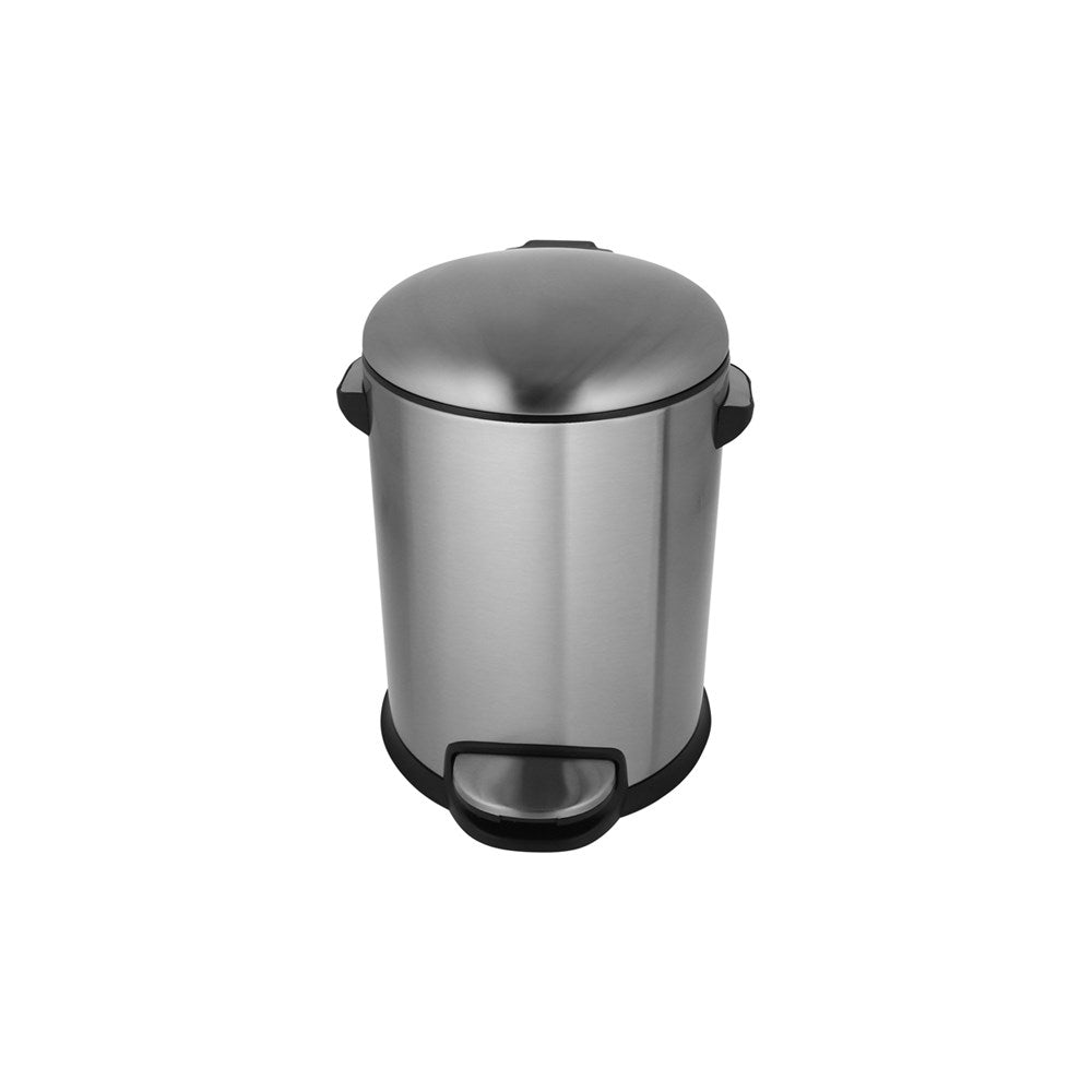 JVD Pedal Bin Excalibur, 5L, Round, Stainless Steel