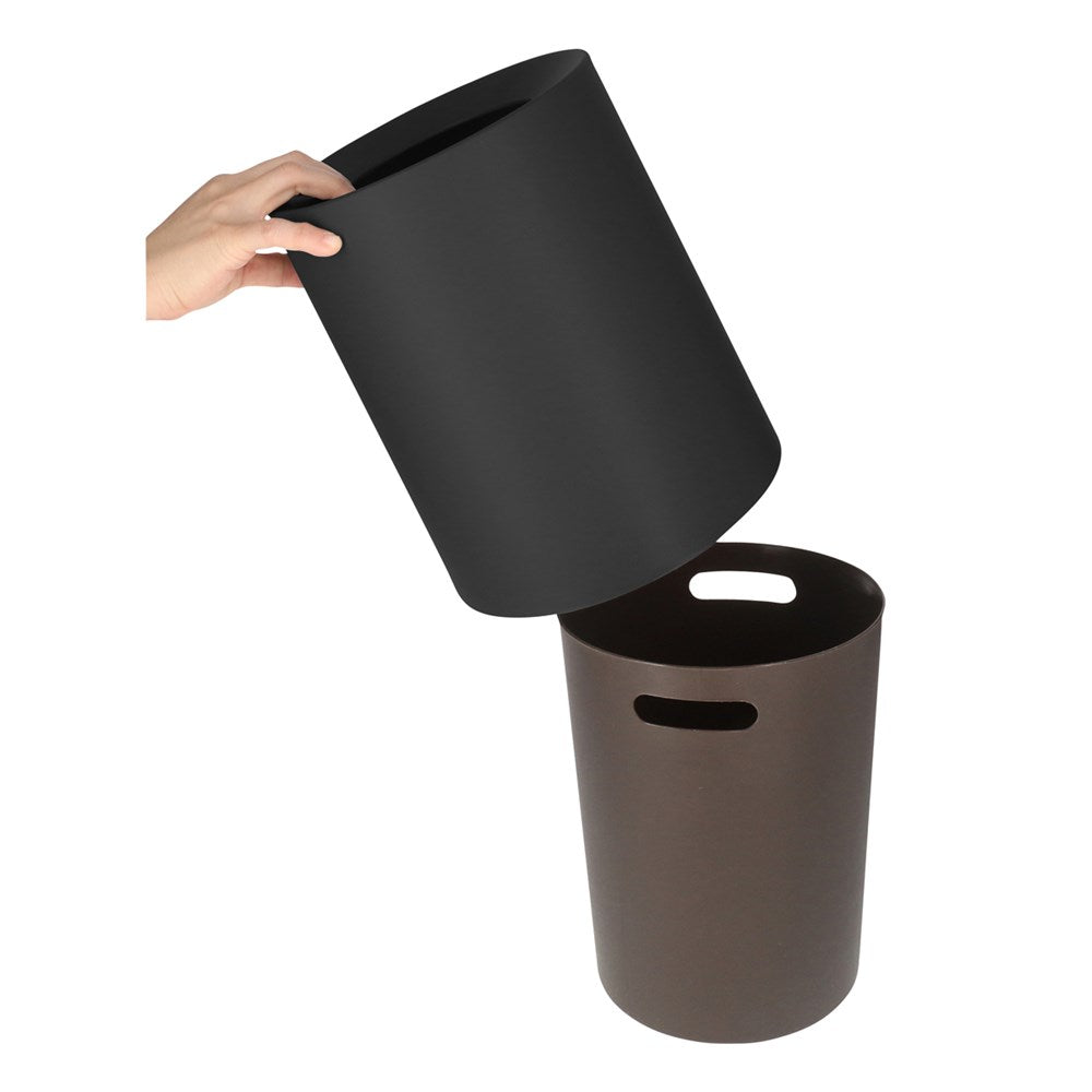 JVD Open-Top Bin Nordic, 8L, Round, Black
