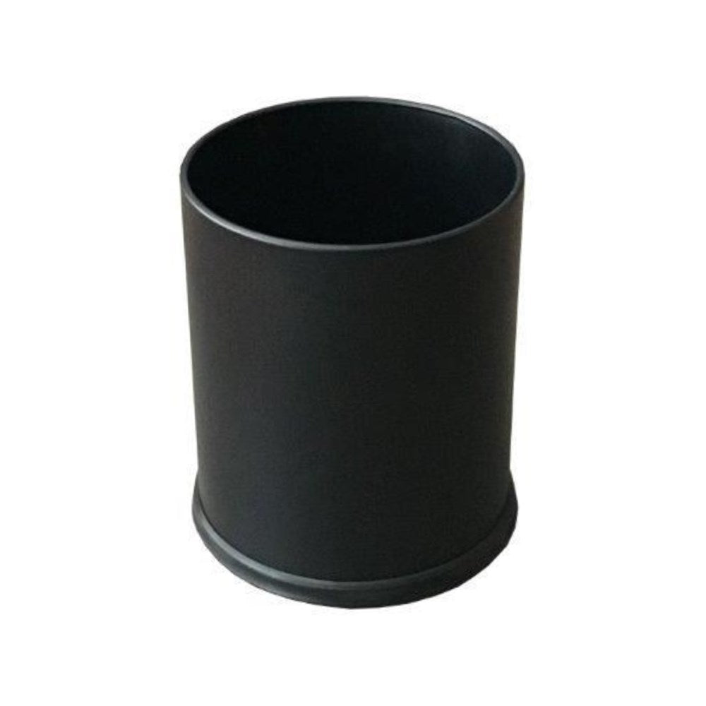 JVD Round Desk Bin, 10L, Anti-Slip Base, Fire-Retardant PP, Black