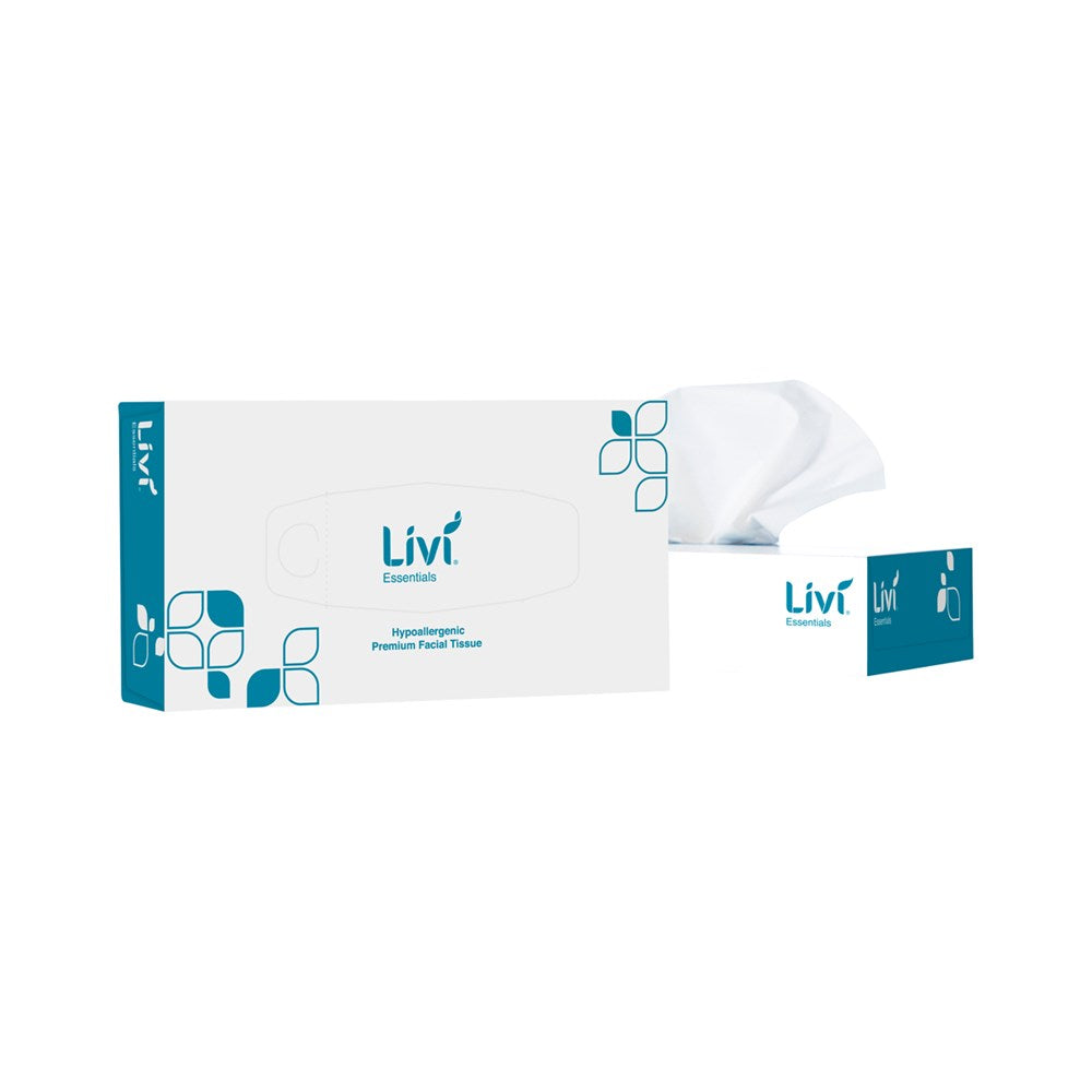 Livi Facial Tissue Essentials, 2 Ply 100 Sheet, Ctn 48