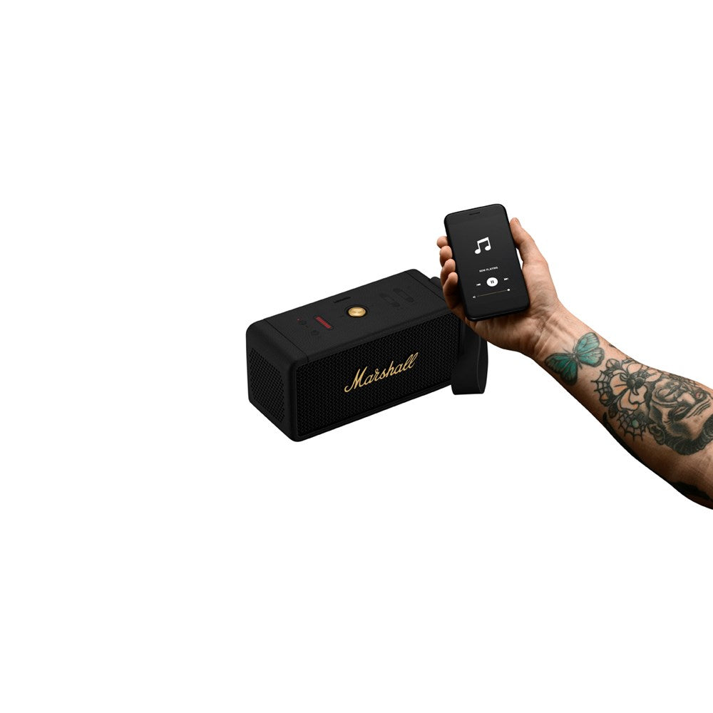 Marshall Bluetooth Speaker Middleton, Waterproof, Black/Brass
